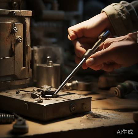 拧下螺丝,揭盖见锁芯