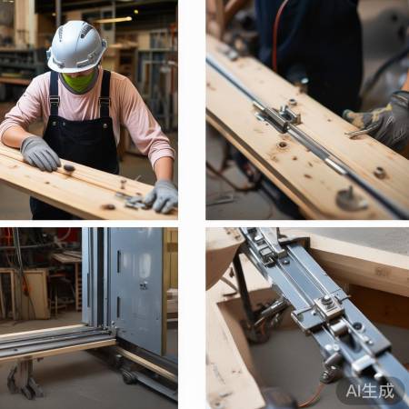 安装连接件，固定门板，调高度角