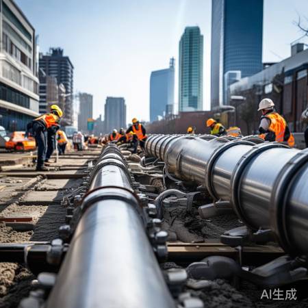 专业师傅改造燃气管道，安全第一