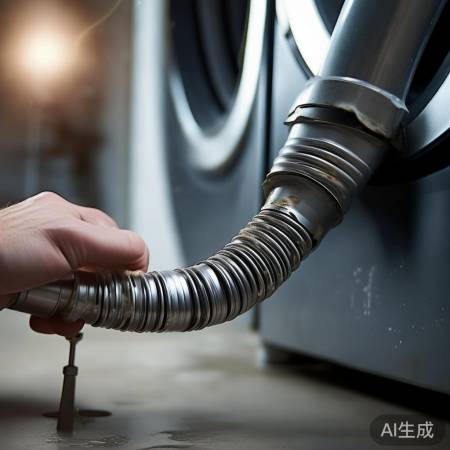 检查洗衣机排水管，疏通杂物保畅