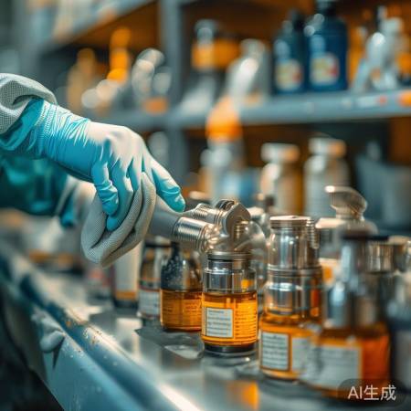 清洁喷管头，勿用强酸碱