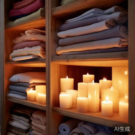 衣物除湿，香薰蜡烛吸湿。