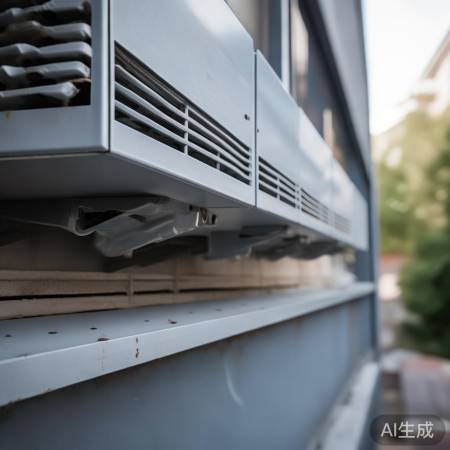 空调室外机底部冷凝器旁,排水孔