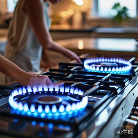 好太太燃气灶火力调节灵敏，热效