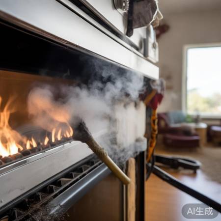 热水器烟道清洁,通风防积油。