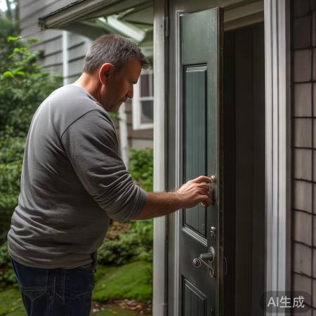 夏日雨水多，防盗门防水检查。