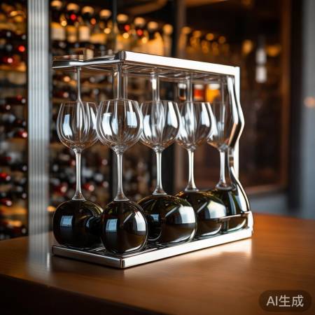 红酒杯架：高品质承重，简约不占