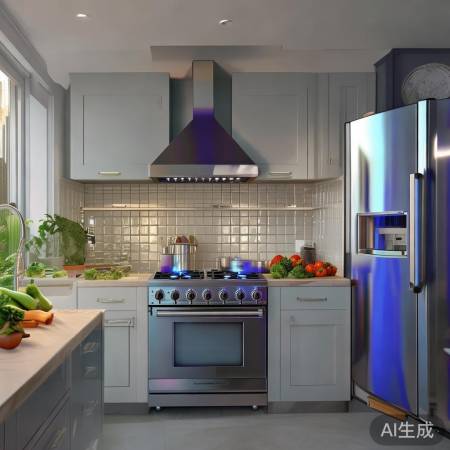 厨房布局忌火金相冲，通风清洁保