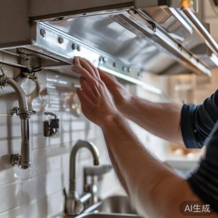 油烟机检查：密封胶及排水管清理