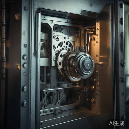 机械密码锁，转盘缩进开保险柜