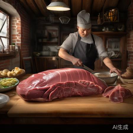 猪肝切片腌制冷冻，风味佳，慎防