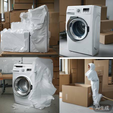 洗衣机拆卸固定包裹打包