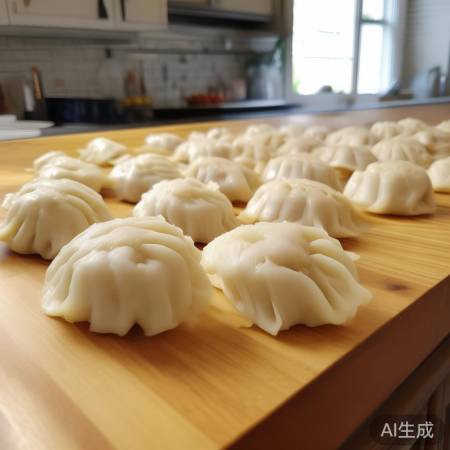 手工饺子粘合度高,保质期更长。