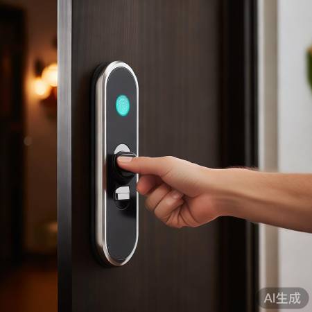 指纹锁设置后,重锁保障安全。