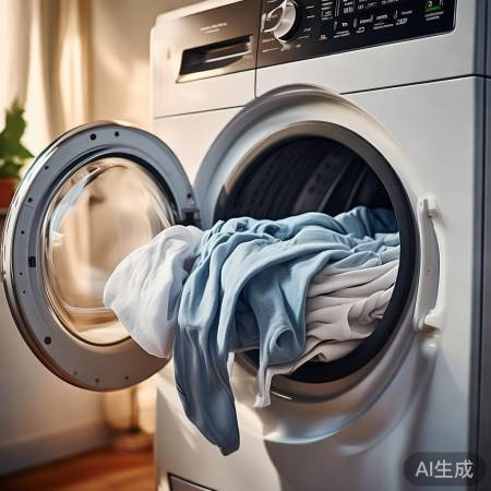 洗衣机衣物适量,烘干更佳