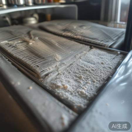 冰箱冷凝器积灰,散热差,用软刷